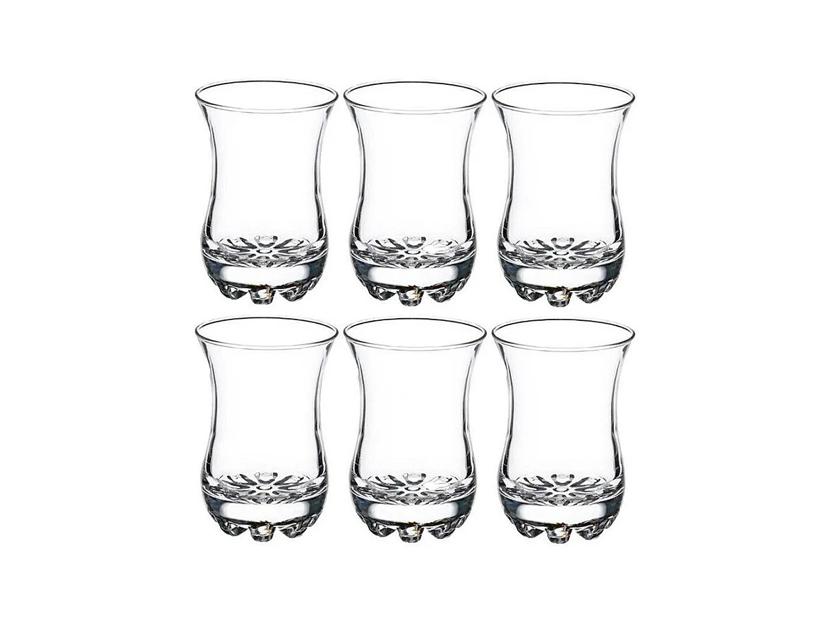 Lot de 6 Verres à Thé "Sylvana II" 8cl Transparent