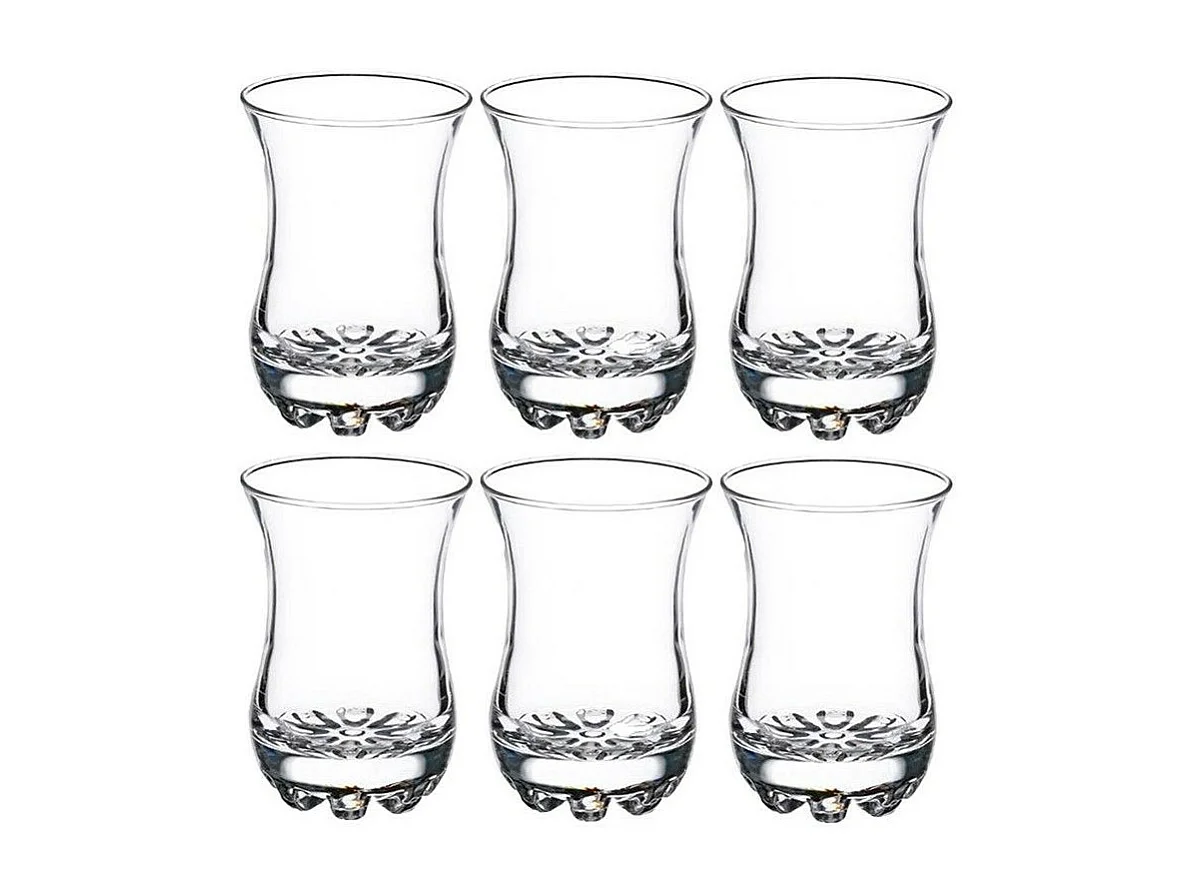Lot de 6 Verres à Thé "Sylvana II" 8cl Transparent