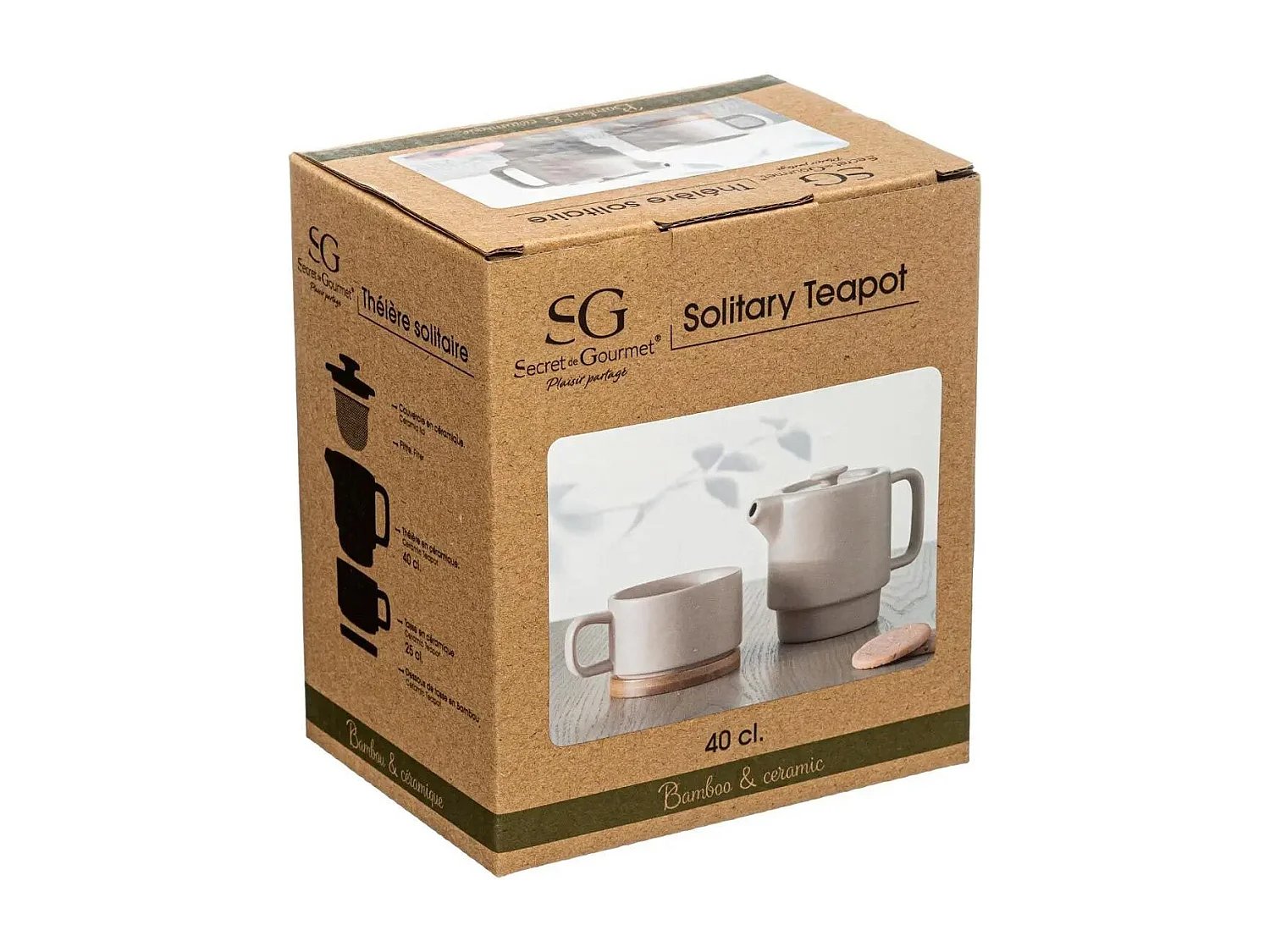 Théière avec Tasse "Nature" 40cl Rose