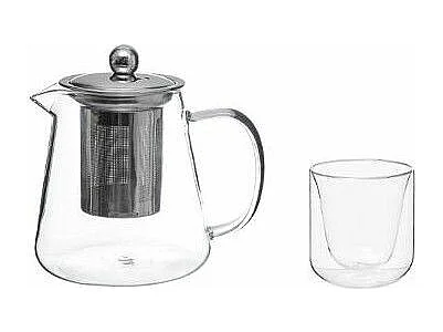 Théière en Verre Avec Filtre "Tea" 0,8L Argenté