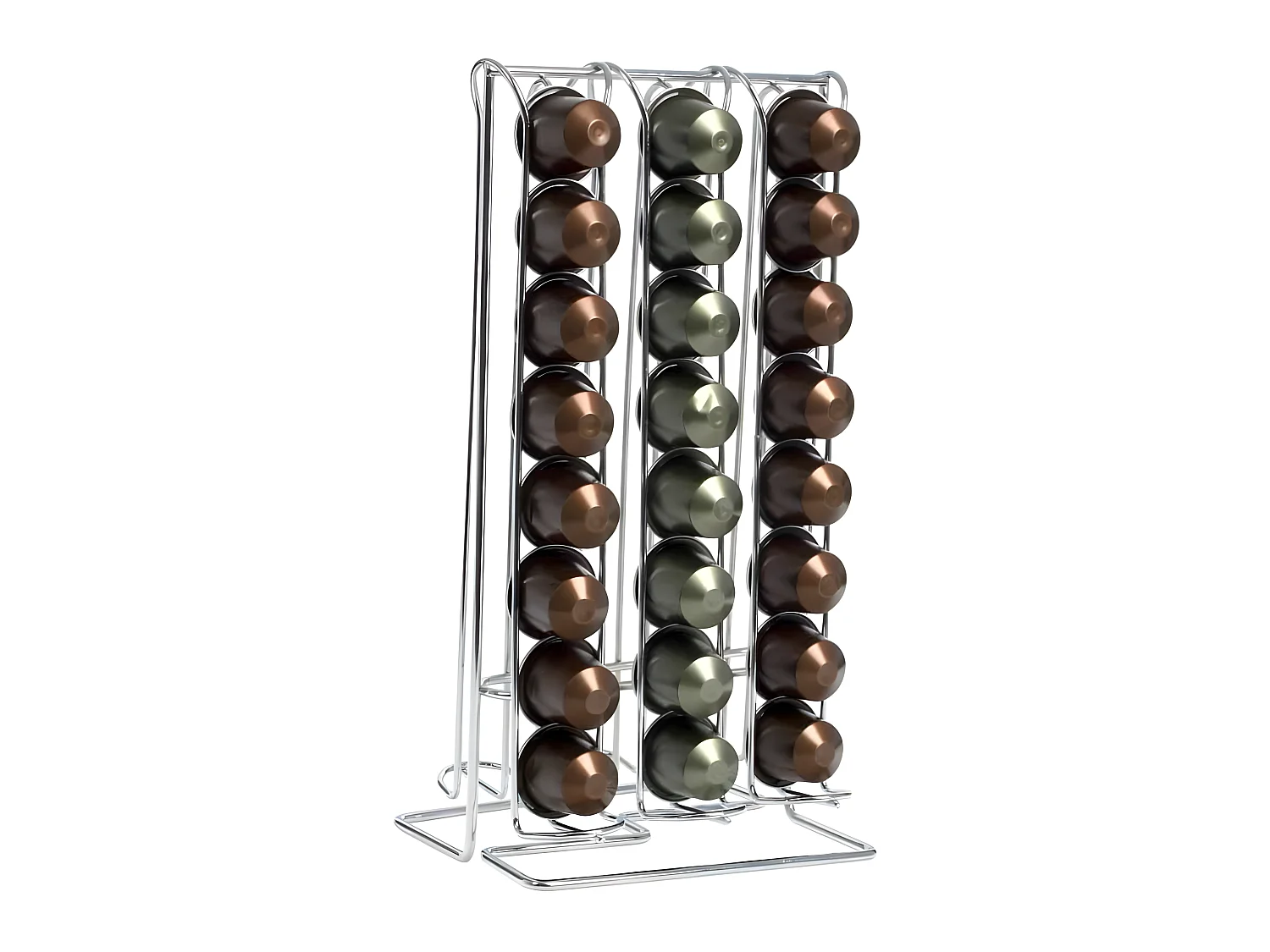 Porte 48 Capsules "Expresso" 29cm Chrome