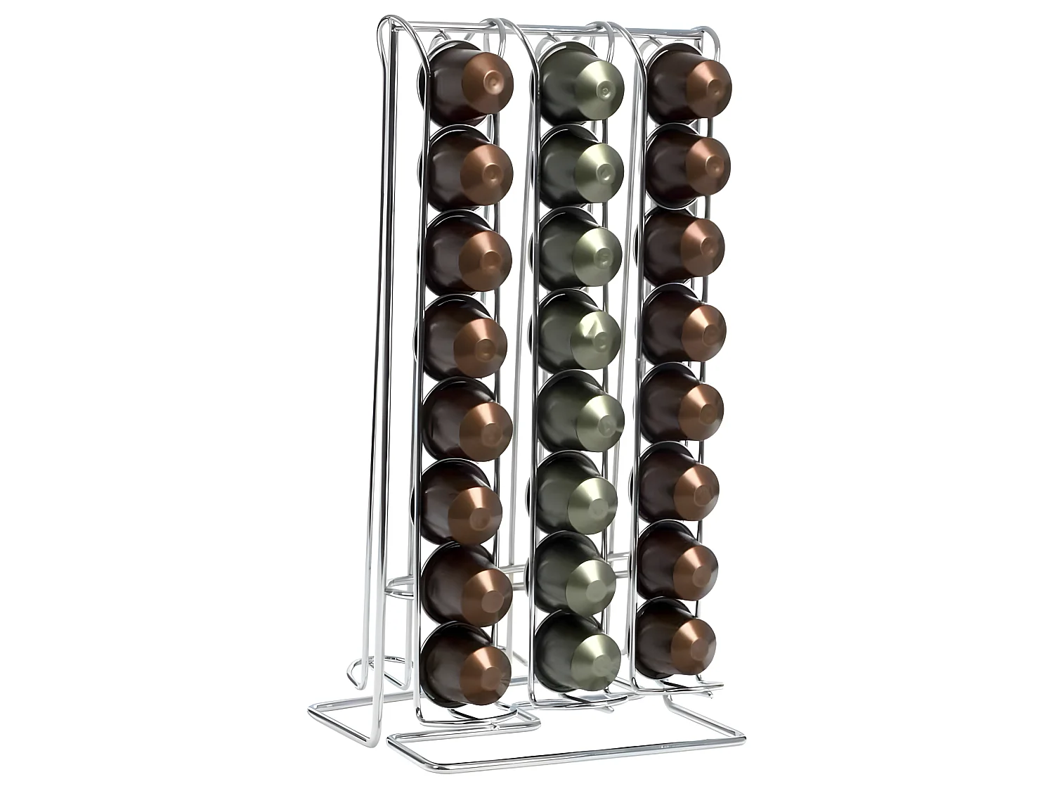 Porte 48 Capsules "Expresso" 29cm Chrome