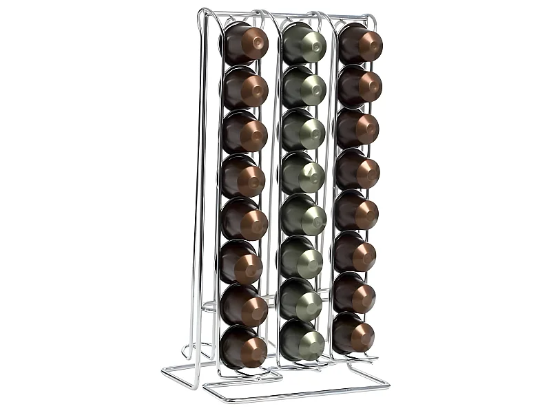 Porte 48 Capsules "Expresso" 29cm Chrome