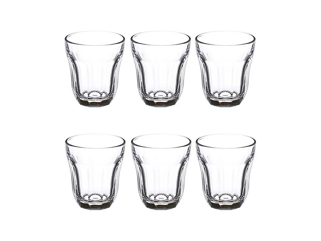 Lot de 6 Verres à Thé "Baroque" 10cl Transparent