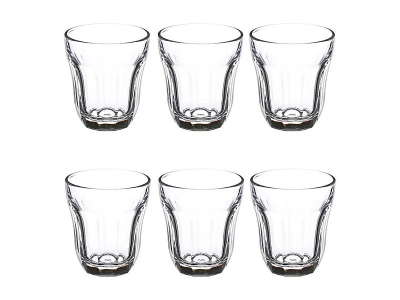 Lot de 6 Verres à Thé "Baroque" 10cl Transparent