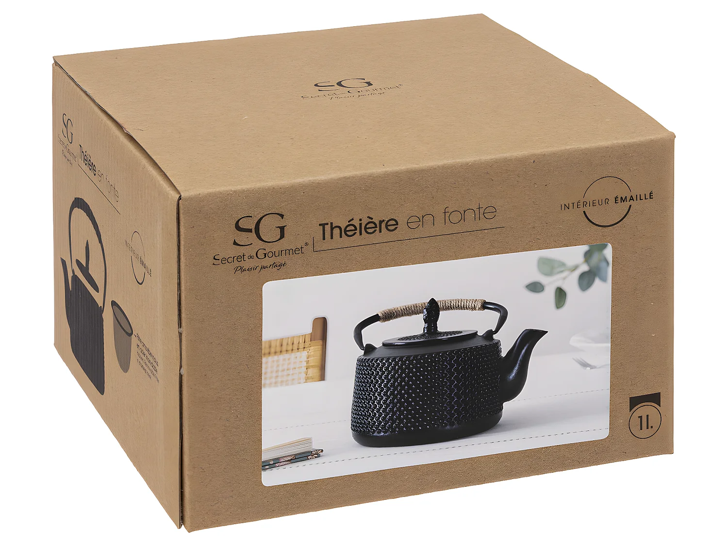 Théière en Fonte "Flora" 1L Noir