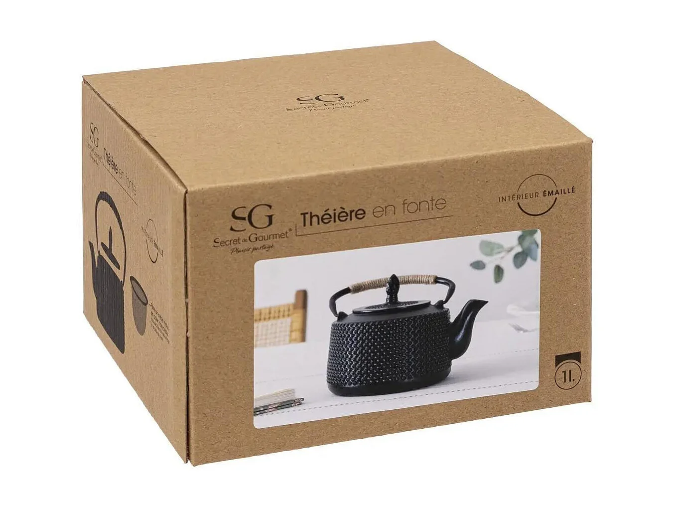 Théière en Fonte "Flora" 1L Noir