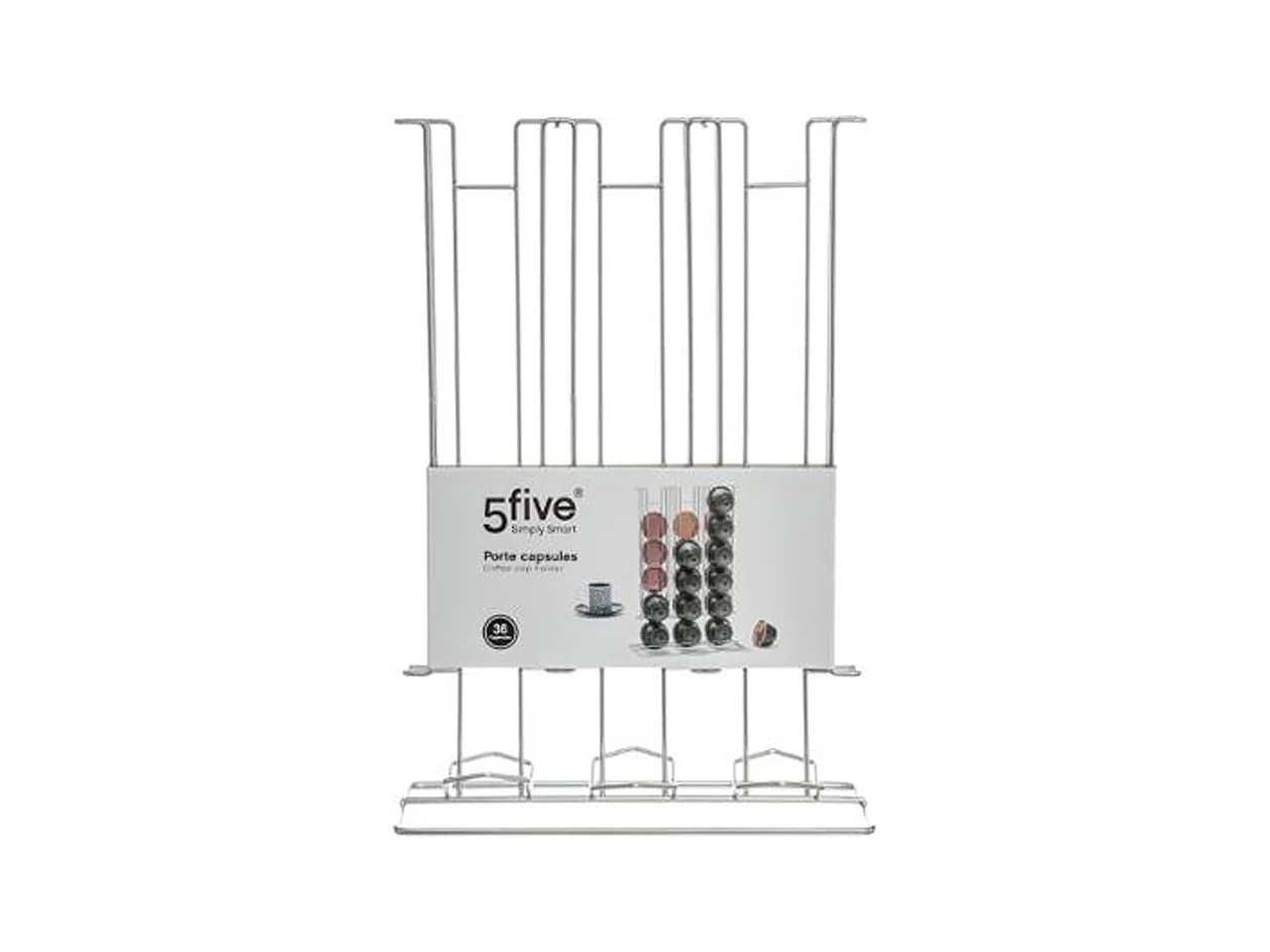 Porte 36 Capsules "Coffee" 31cm Argent