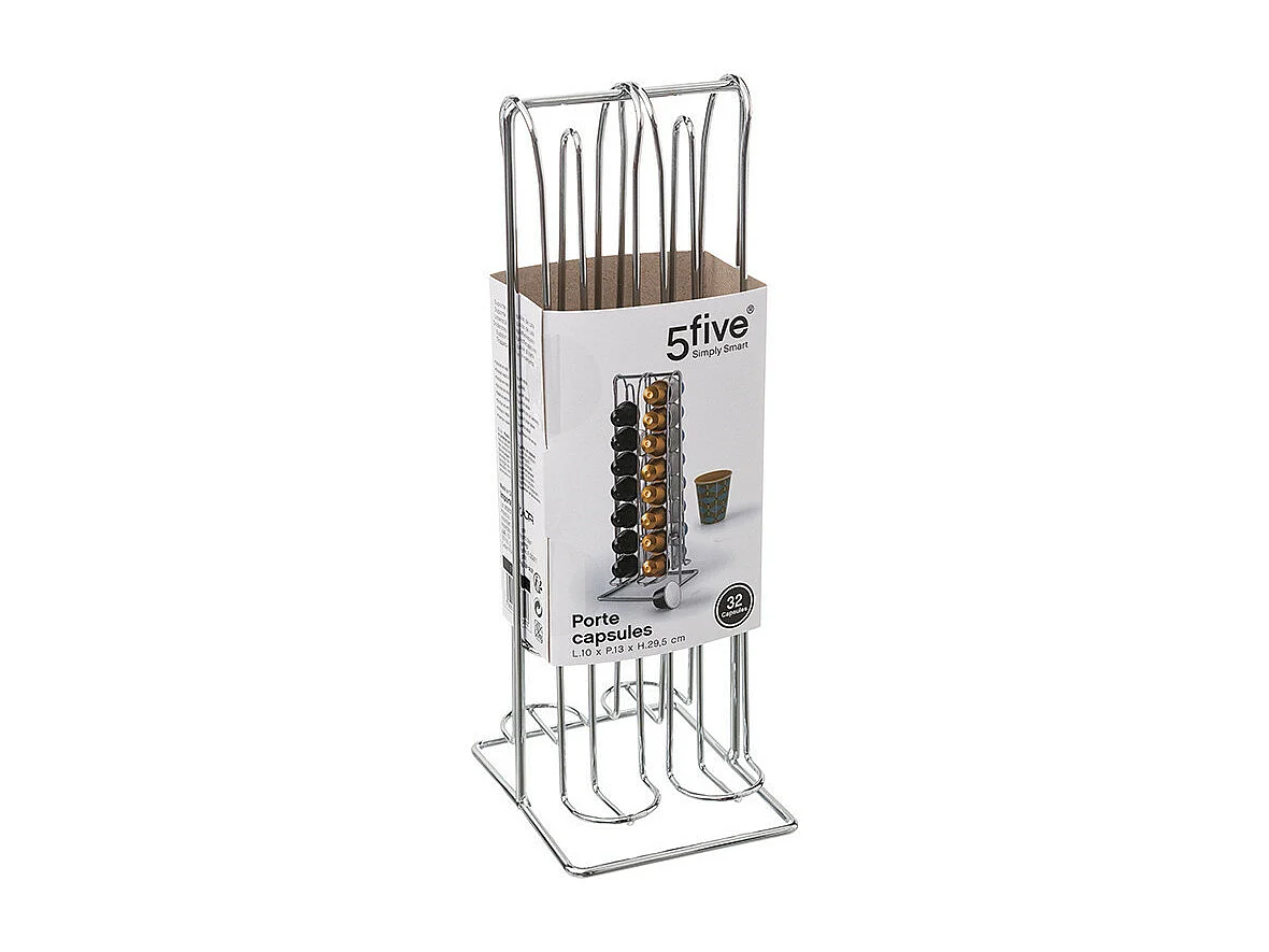 Porte 32 Capsules "Expresso" 29cm Chrome