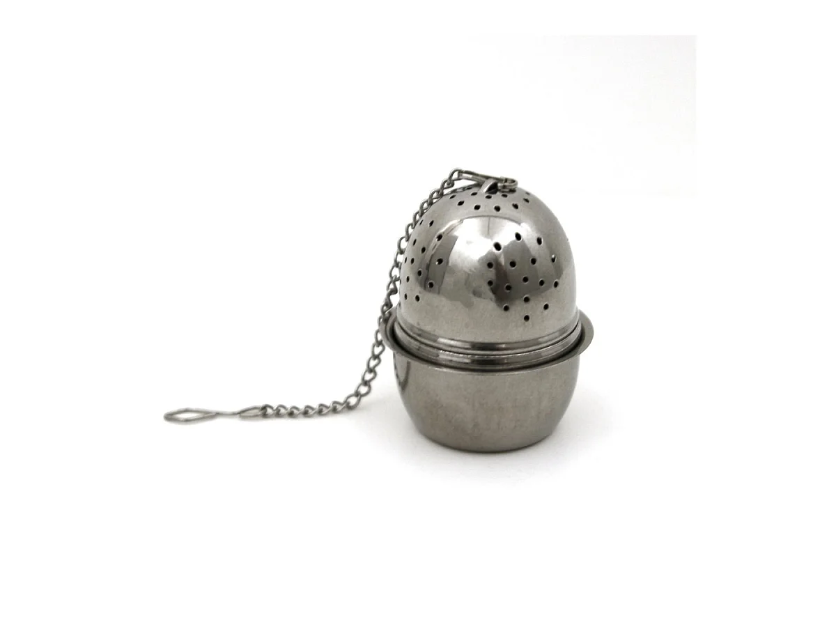 Boule à Thé & Support "Déborde" 5cm Argent