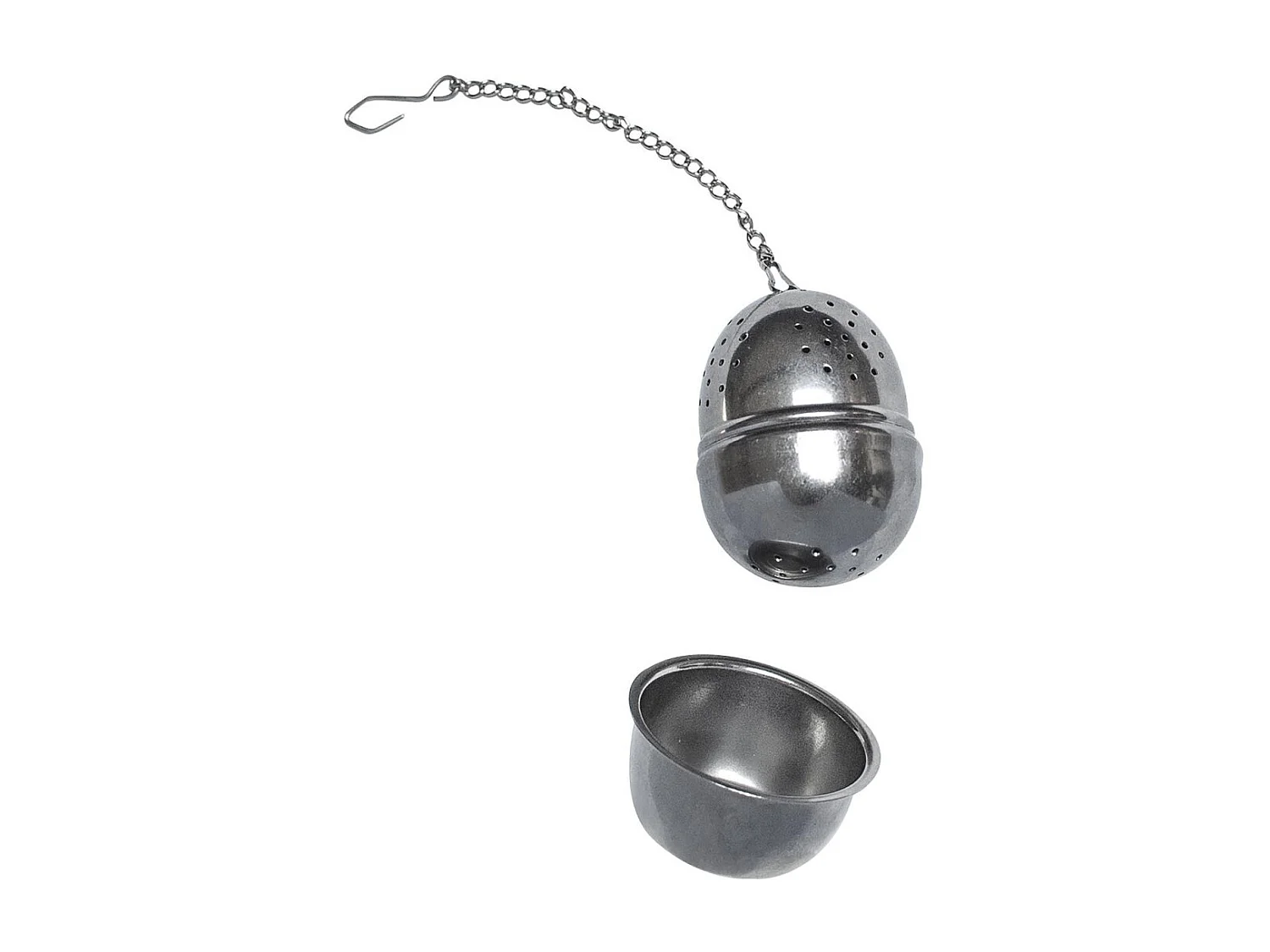 Boule à Thé & Support "Déborde" 5cm Argent