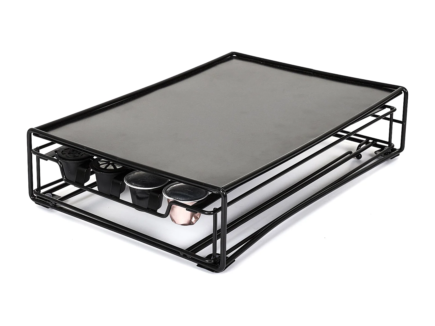 Porte Capsule Metal Tiroir Nespresso Noir