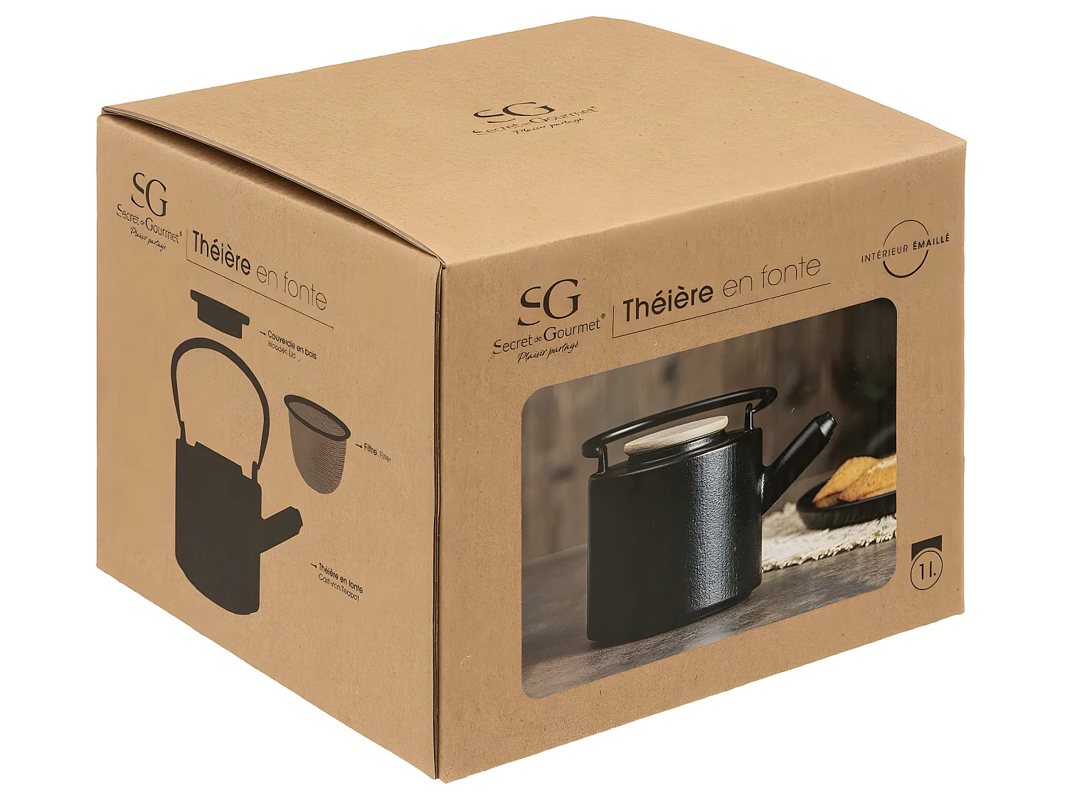 Théière en Fonte "Vie Sauvage" 16cm Noir