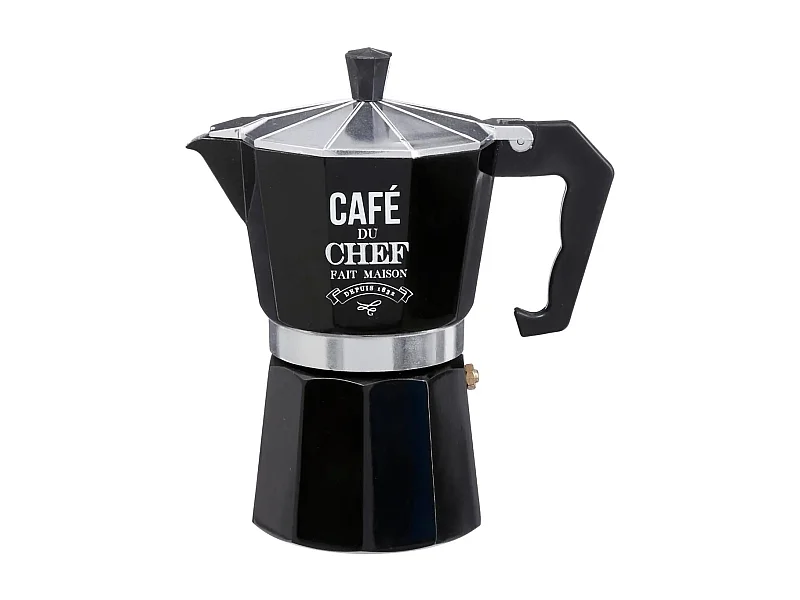 Cafetière en Métal "Italienne" 18cm Noir