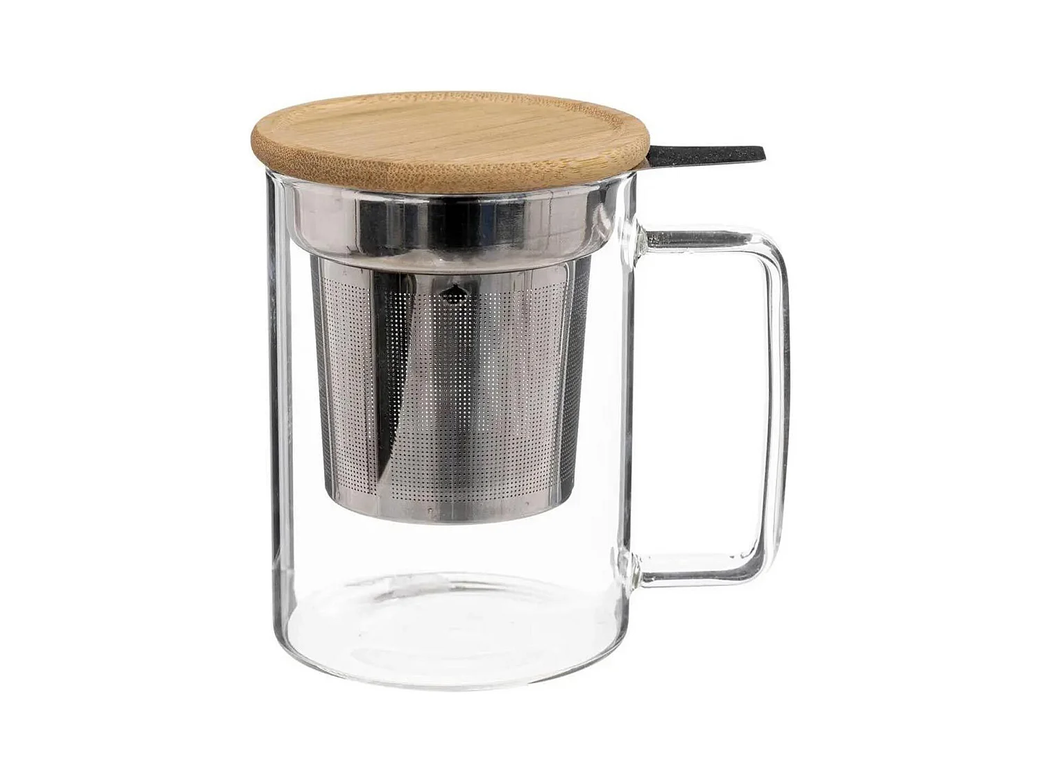 Tisanière en Verre "Mia" 45cl Transparent & Beige