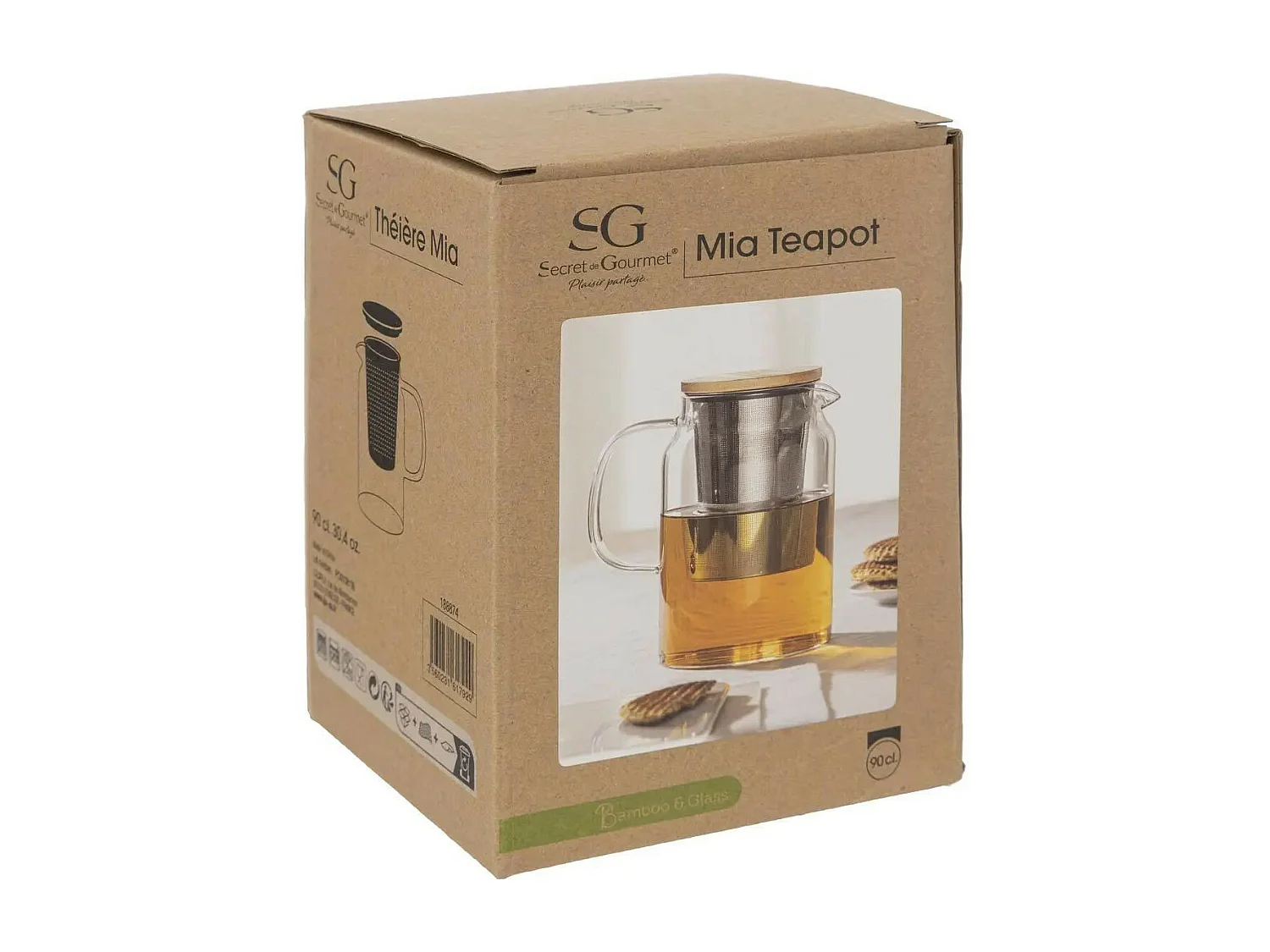 Théière en Verre "Mia" 90cl Transparent