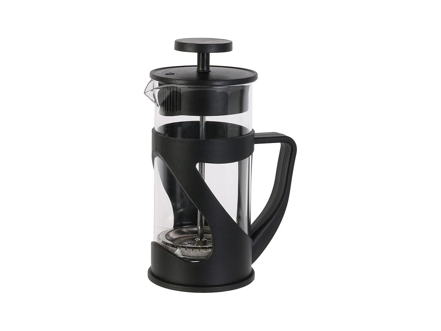 Cafetiere A Piston Noir 35cl 3 Tasses Noir, Transparent