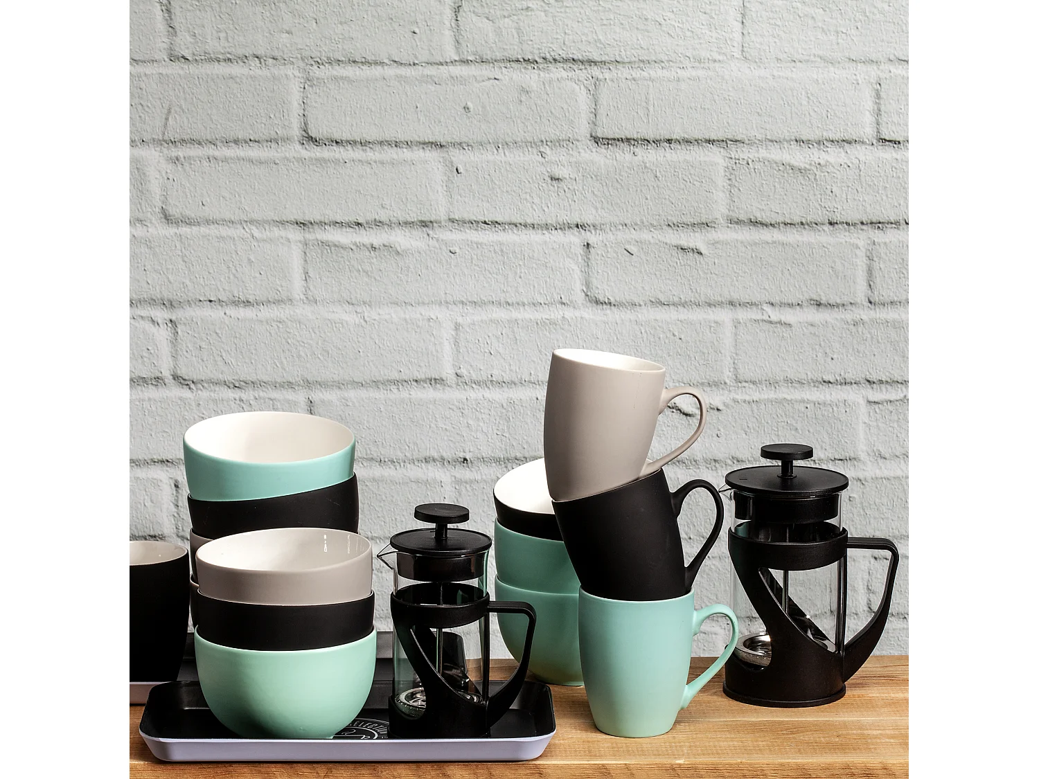 Cafetiere A Piston Noir 35cl 3 Tasses Noir, Transparent