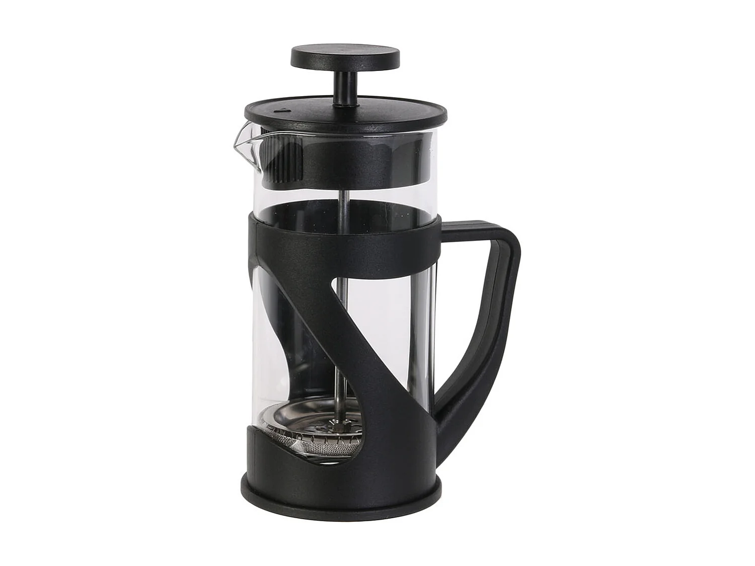 Cafetiere A Piston Noir 35cl 3 Tasses Noir, Transparent