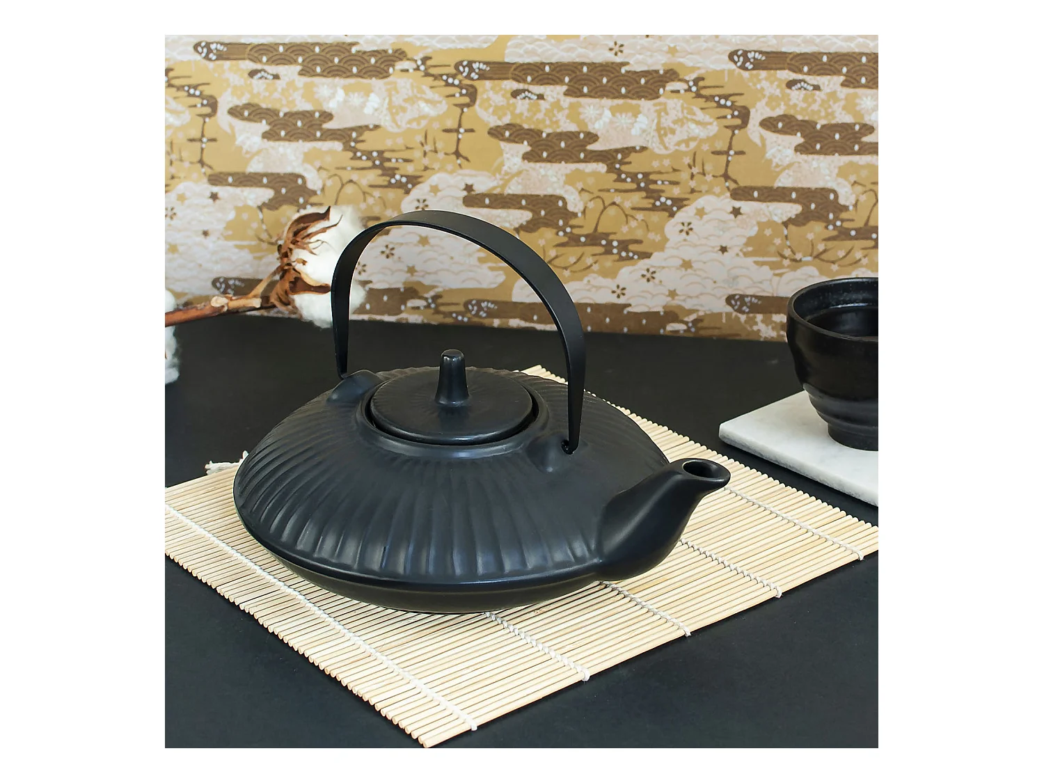 Theiere Chan Ceramique Noire 60cl Noir