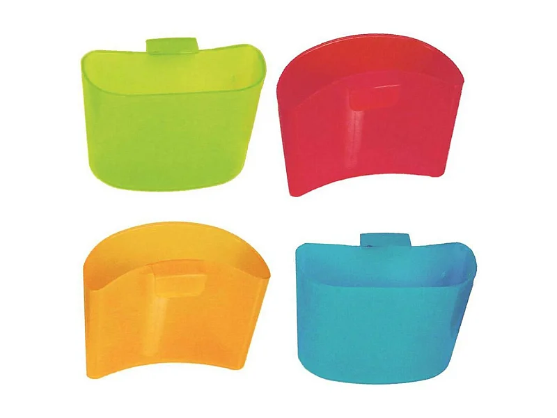 Lot de 4 Reposes Sachet de Thé "Fun" 5cm Multicolore