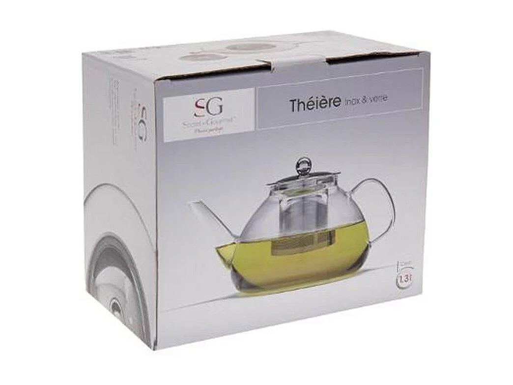 Théière en Verre "Filtre" 24cm Transparent