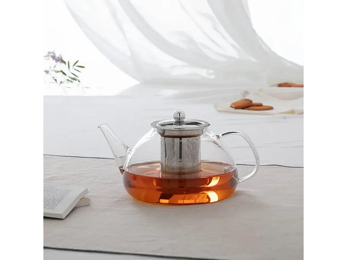 Théière en Verre "Filtre" 24cm Transparent