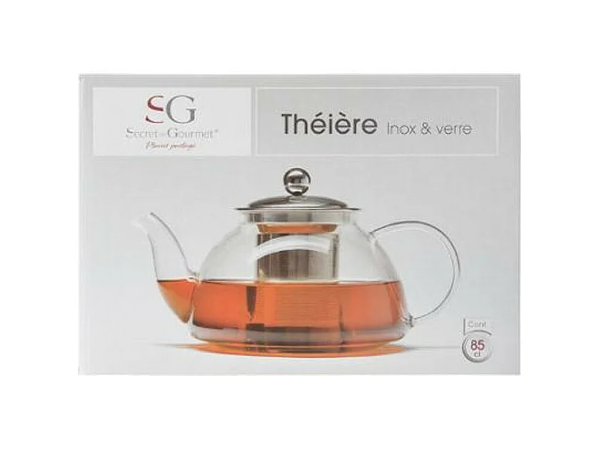 Théière en Verre "Bec" 21cm Argent