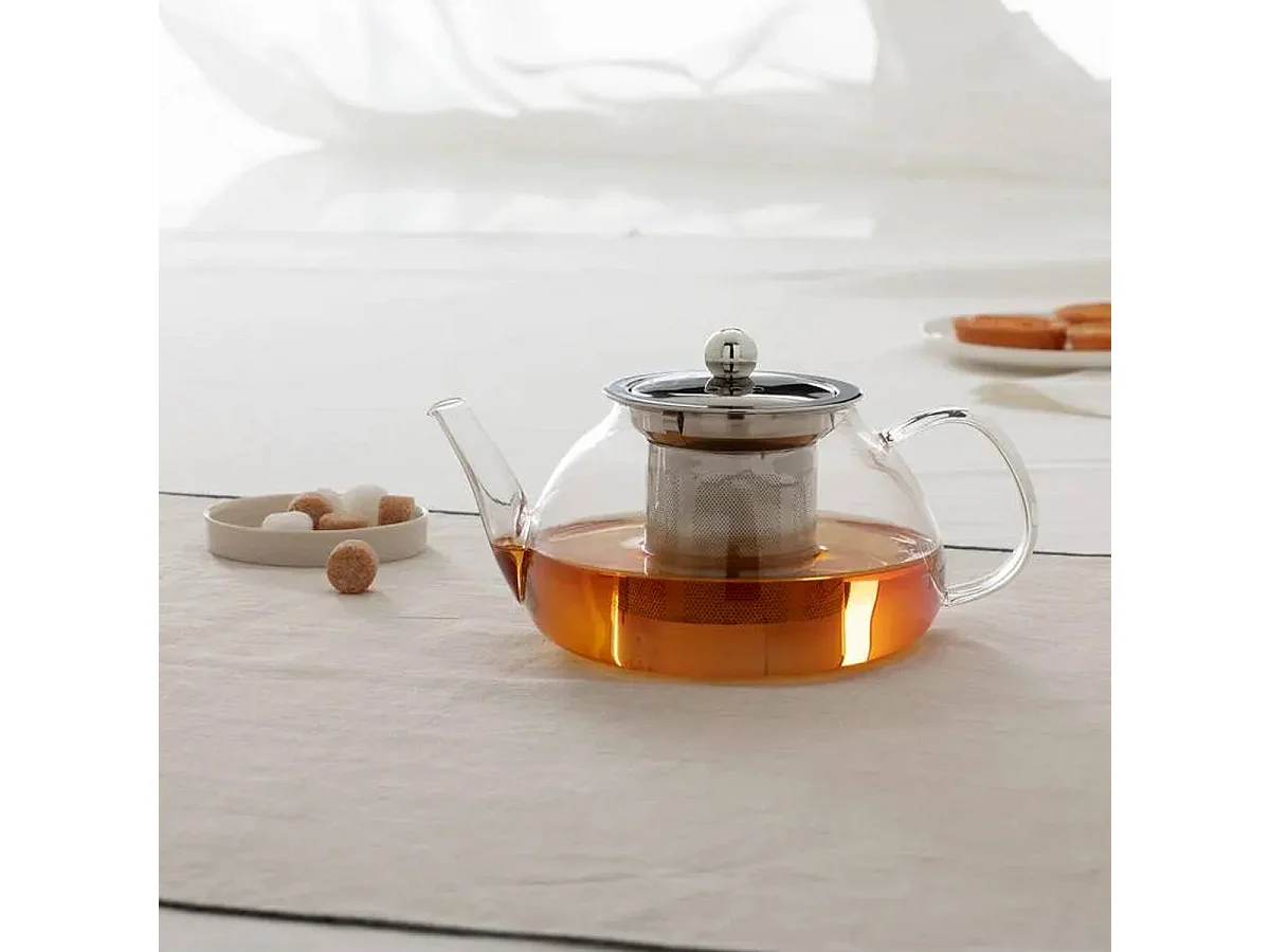 Théière en Verre "Bec" 21cm Argent