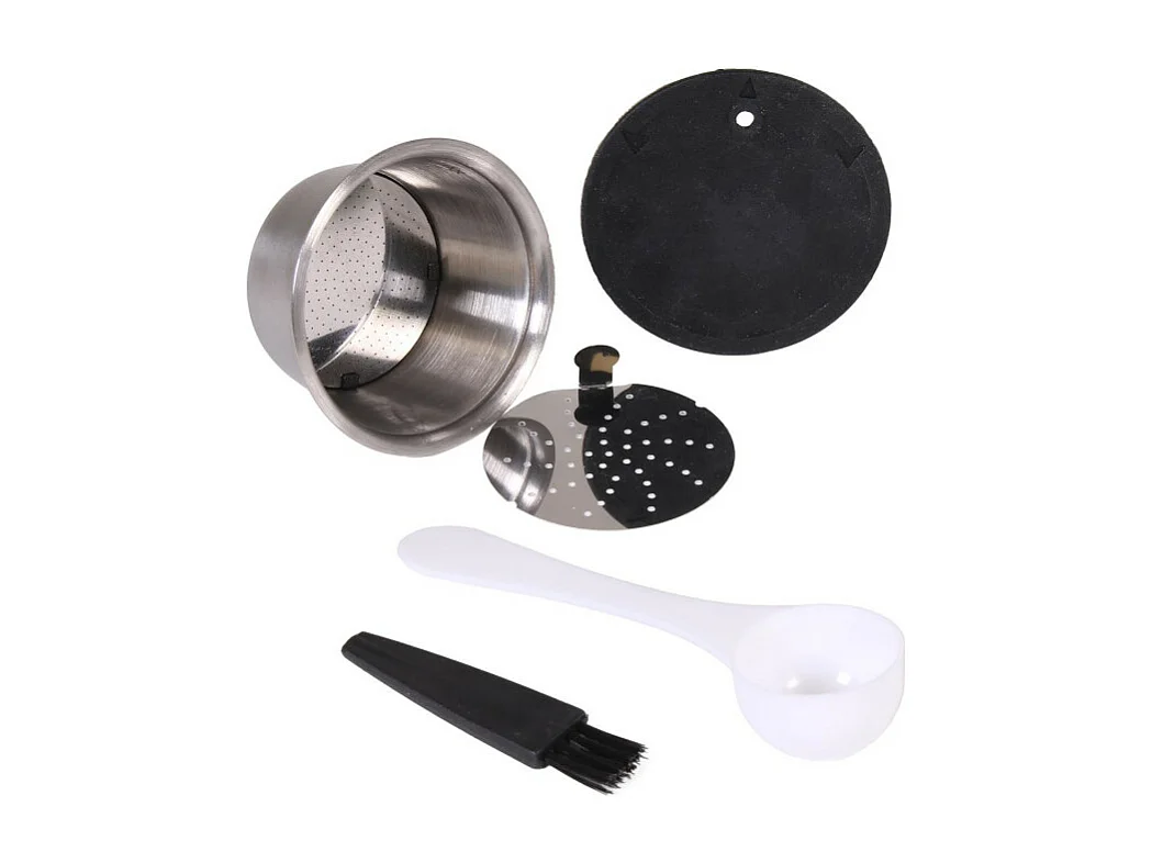 Capsule à Café Inox "Réutilisable" 5cm Gris & Blanc