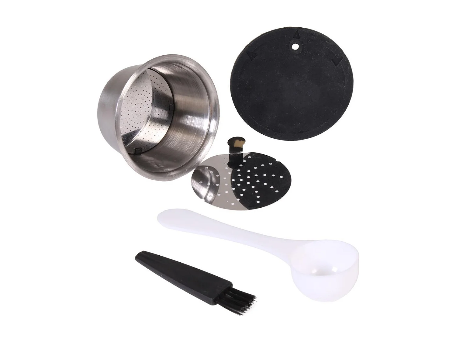 Capsule à Café Inox "Réutilisable" 5cm Gris & Blanc