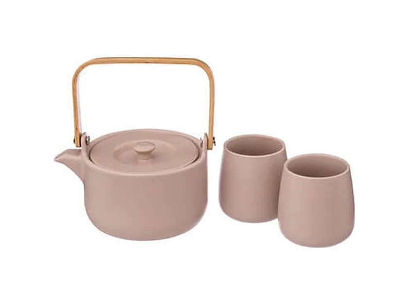 Théière & 2 Mugs "Teapot" 50cl Rose