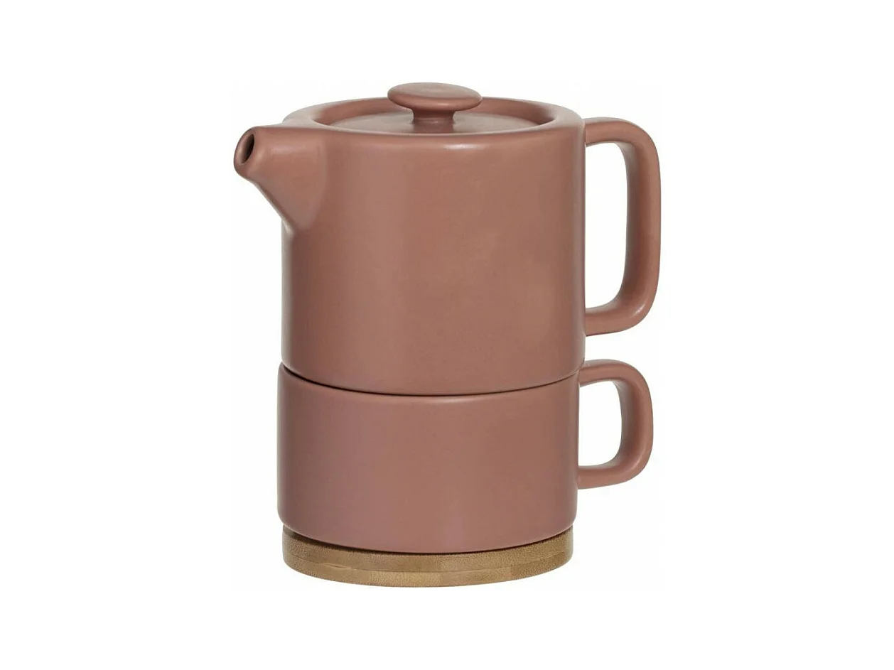 Théière avec Tasse "Nature" 40cl Terracotta