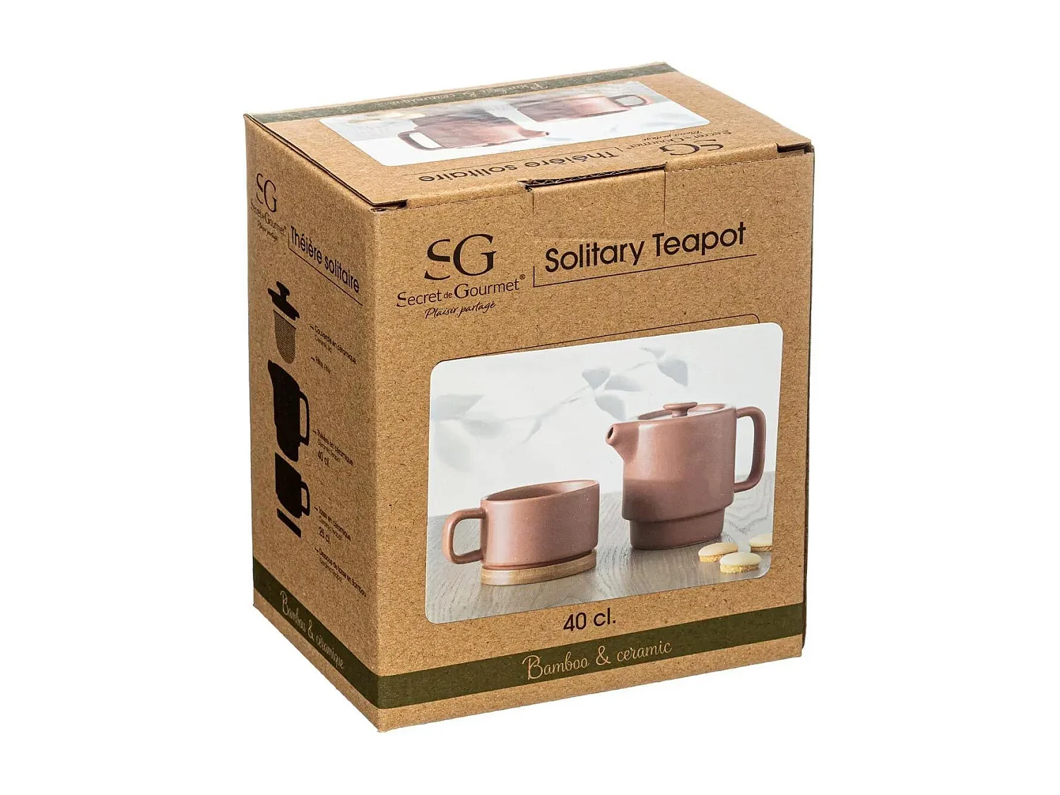 Théière avec Tasse "Nature" 40cl Terracotta