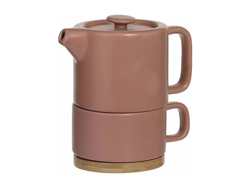 Théière avec Tasse "Nature" 40cl Terracotta