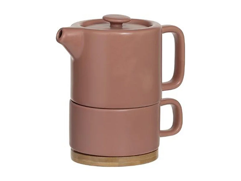 Théière avec Tasse "Nature" 40cl Terracotta