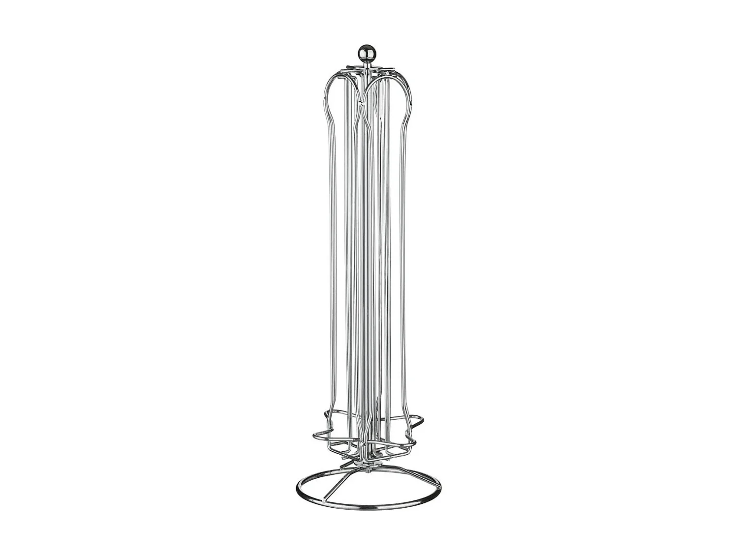 Porte 36 Capsules "Tournant" 39cm Argent