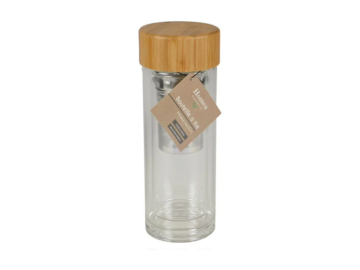 Bouteille à Thé & Infuseur "Double Paroi" 0,3 Transparent