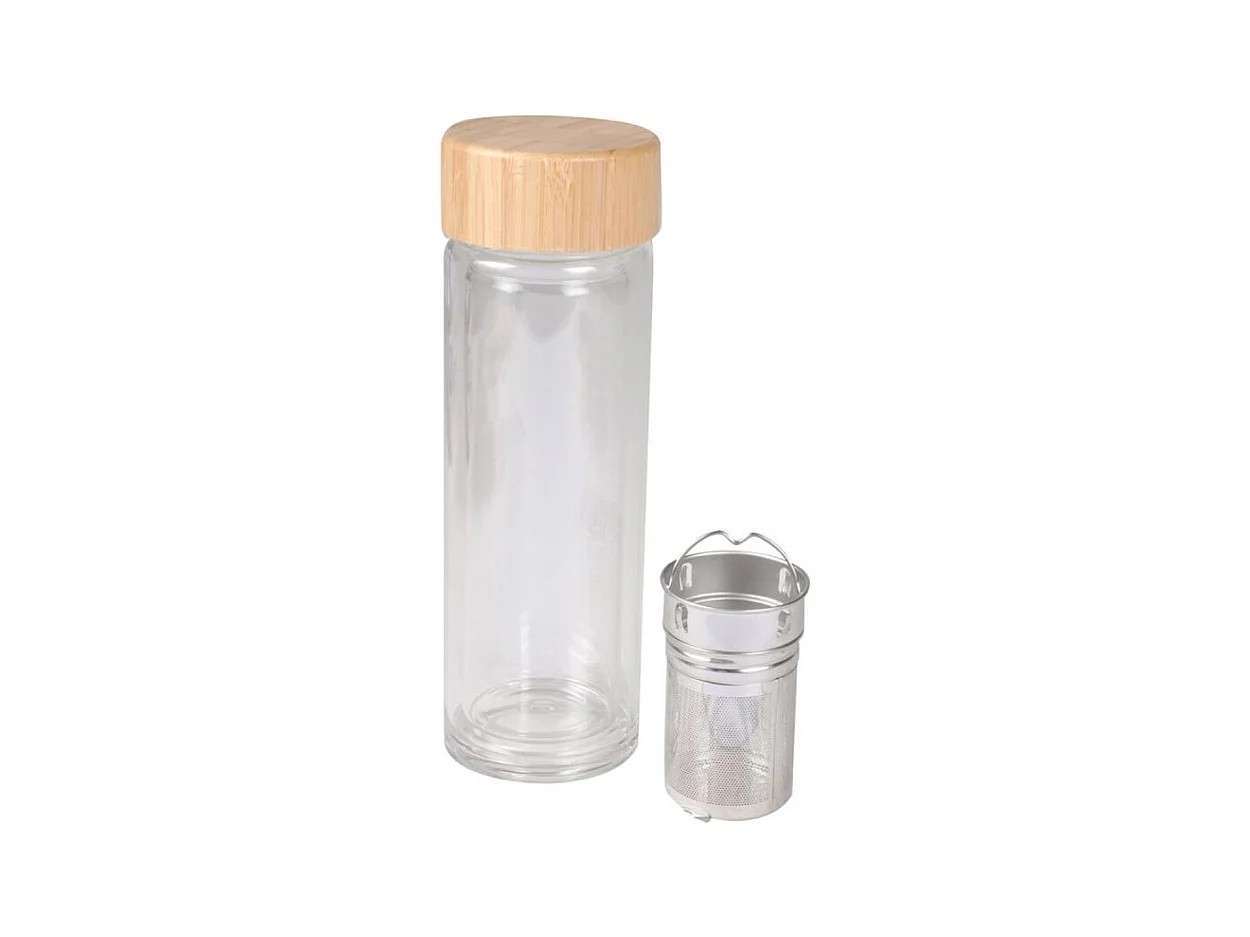 Bouteille à Thé & Infuseur "Double Paroi" 0,3 Transparent