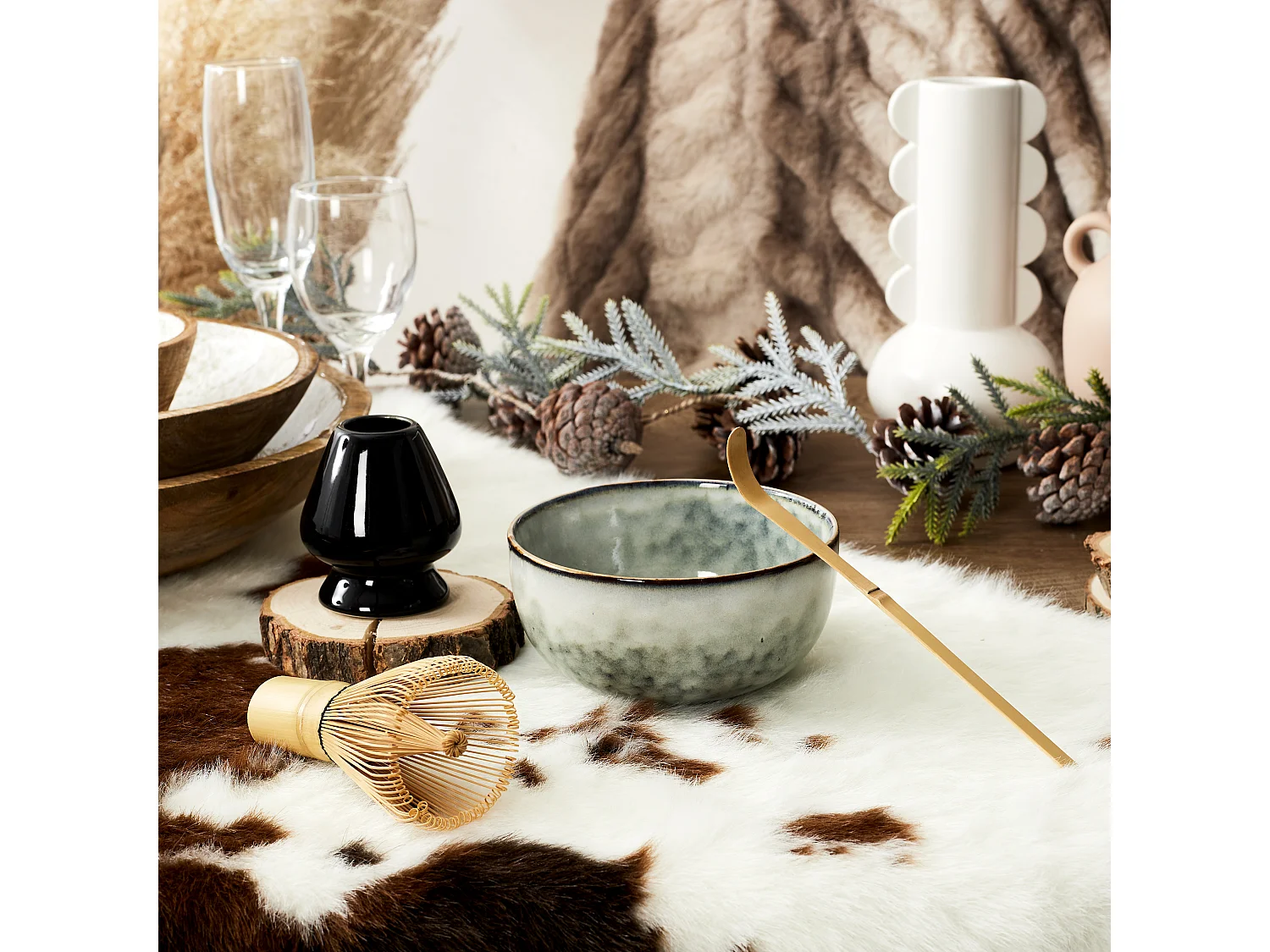 Coffret Preparation The Matcha Vert, Marron, Noir