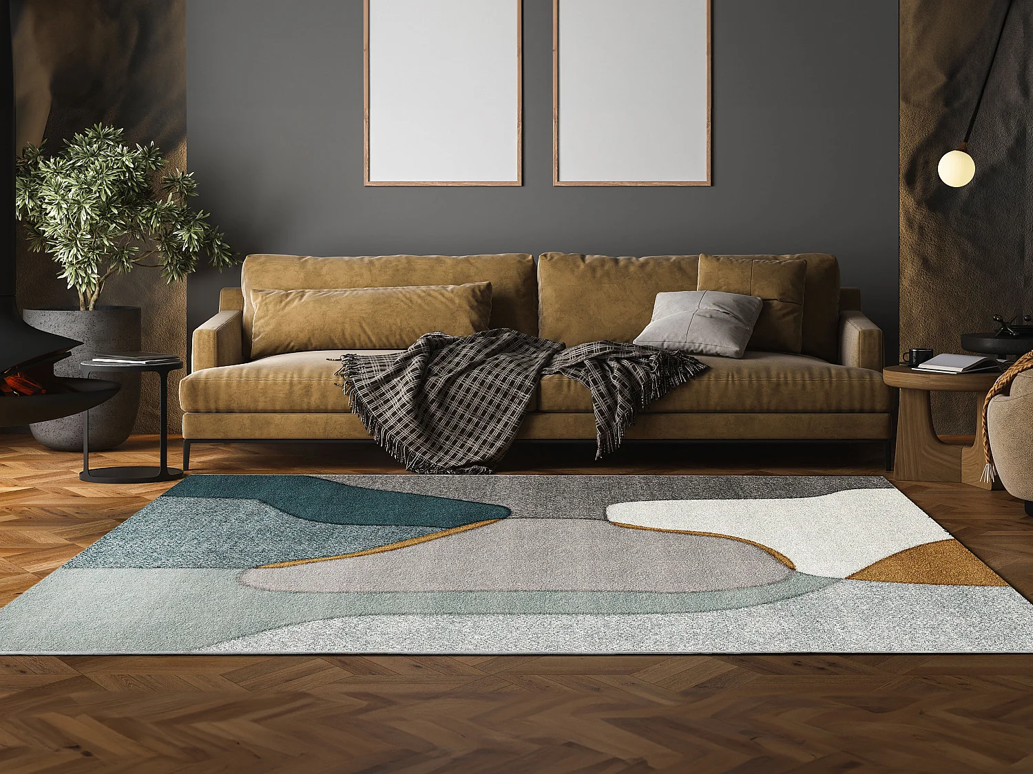 Tapis à motifs abstraits - 160 x 230 cm - Multicolore - SUROVIA