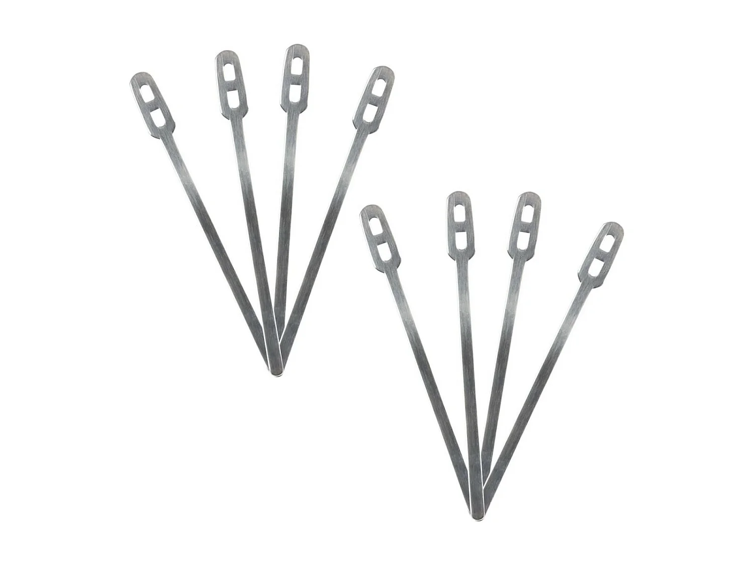 Lot de 8 Touillettes pour Café "Métal" 11cm Gris
