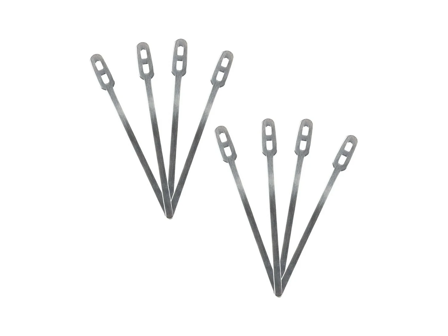 Lot de 8 Touillettes pour Café "Métal" 11cm Gris
