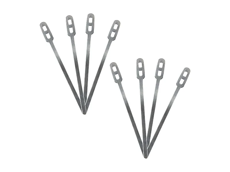 Lot de 8 Touillettes pour Café "Métal" 11cm Gris