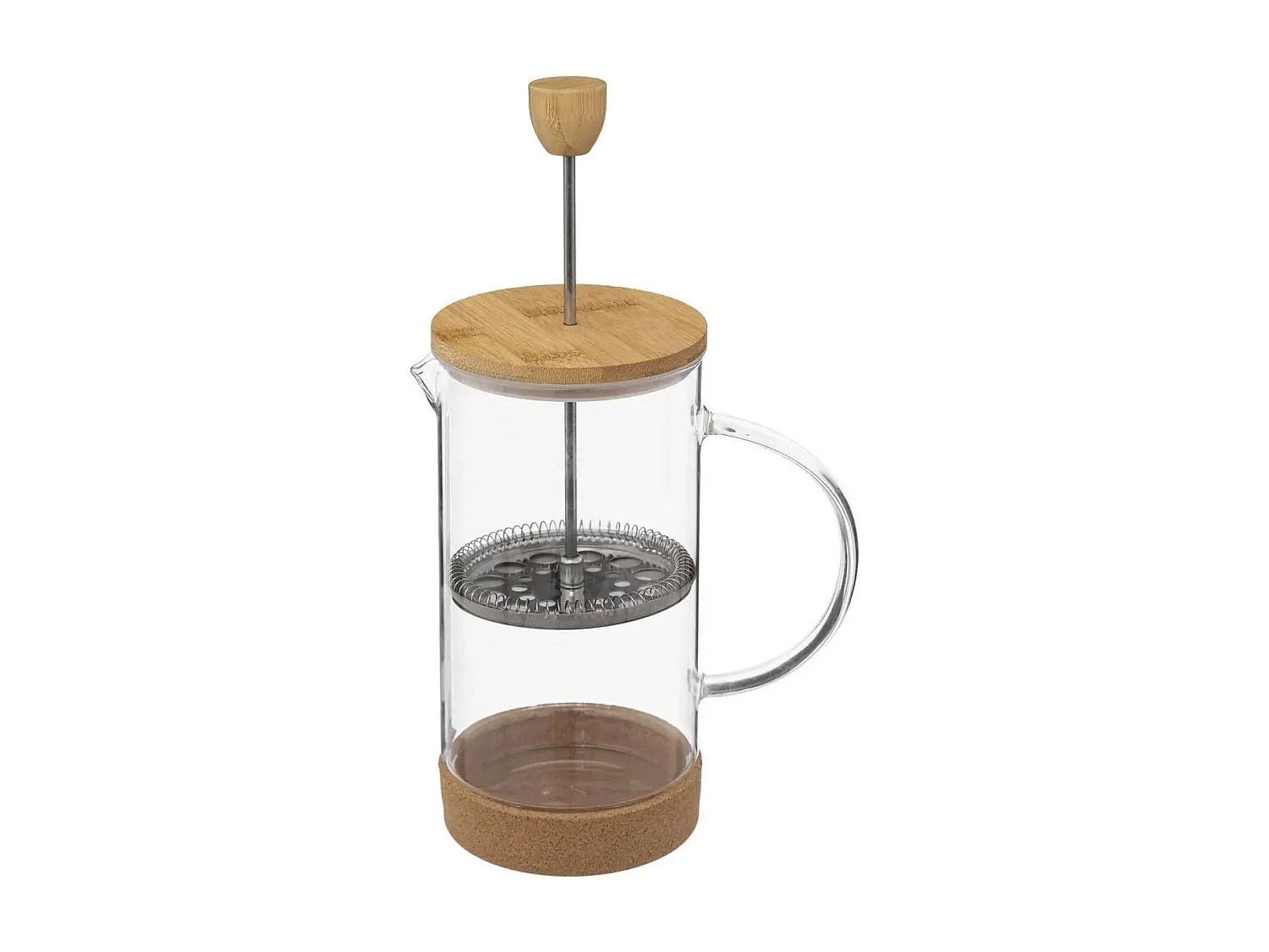Cafetière en Verre "Couvercle Bambou" 1L Transparent