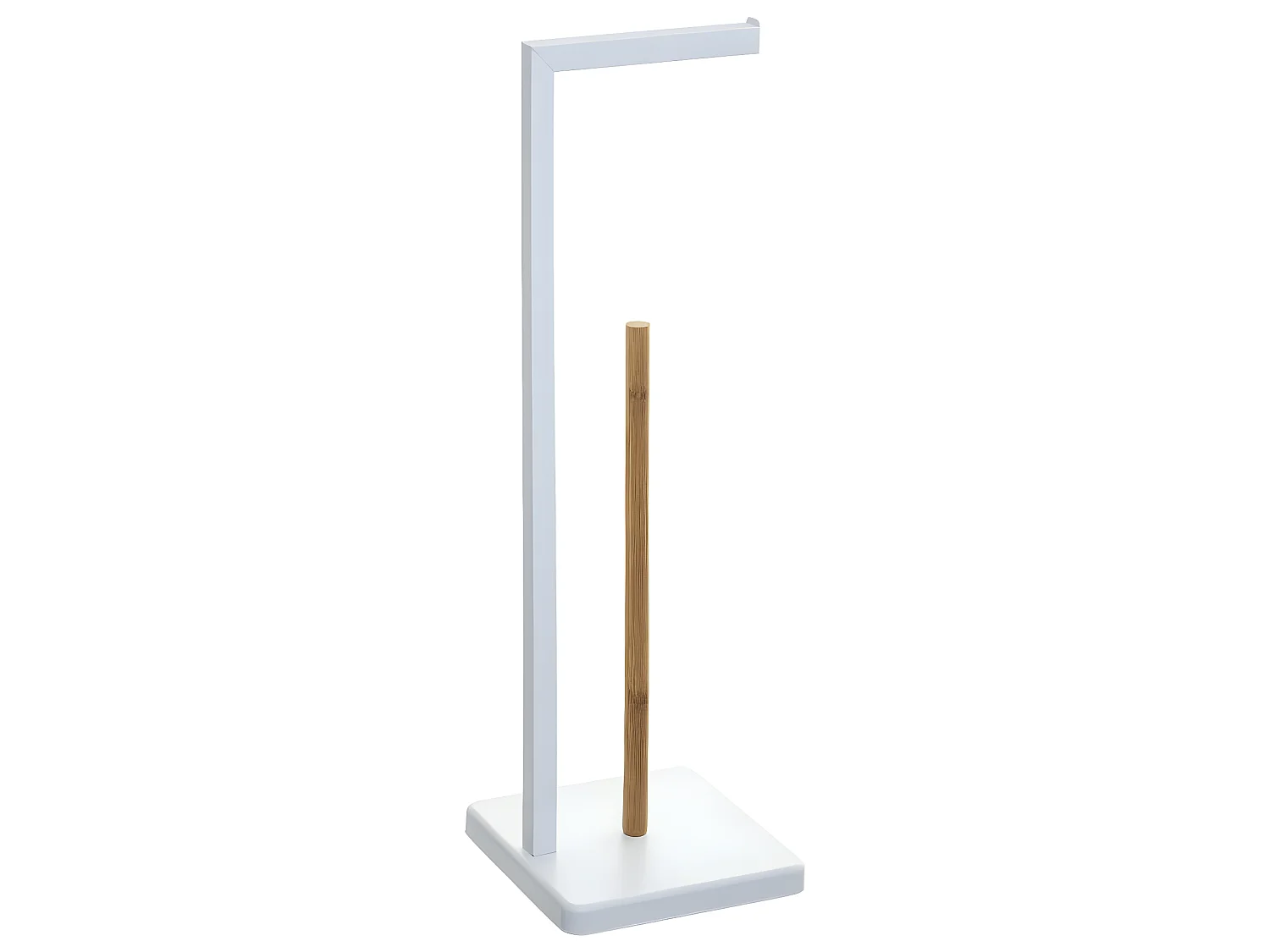 Porte Papier WC en Bambou "Natureo" 64cm Blanc