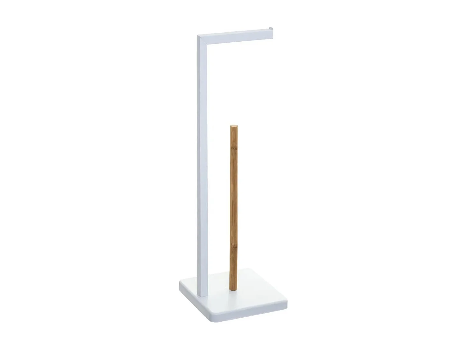 Porte Papier WC en Bambou "Natureo" 64cm Blanc
