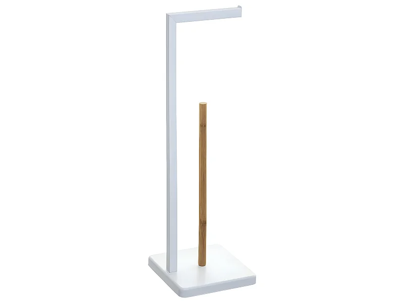 Porte Papier WC en Bambou "Natureo" 64cm Blanc