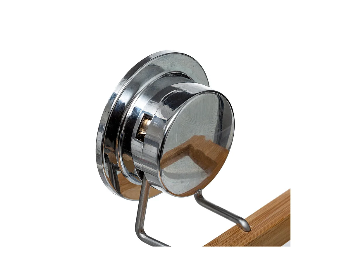 Dérouleur Papier WC Ventouse "Bambou" 15cm Naturel