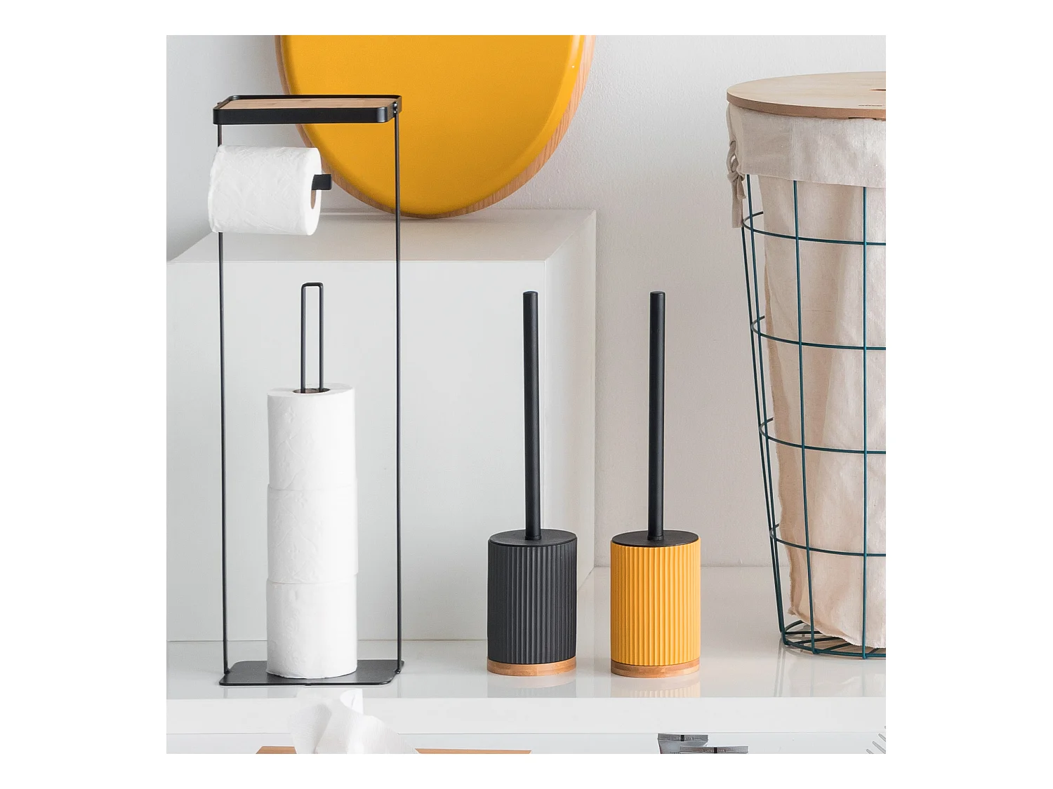 Dérouleur WC 3 en 1 "Modern" 59cm Charbon